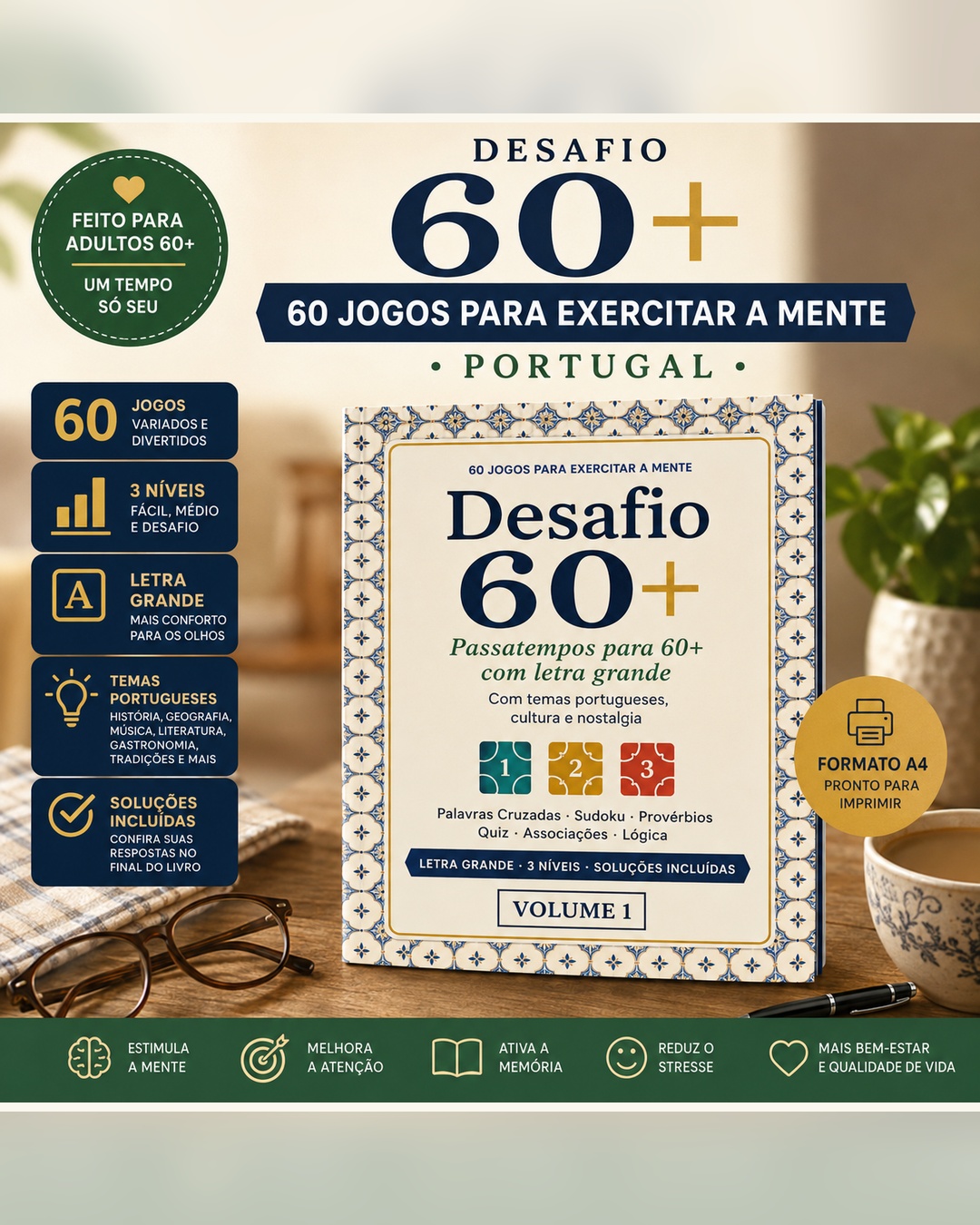Livro Desafio 60+ Portugal Volume 1